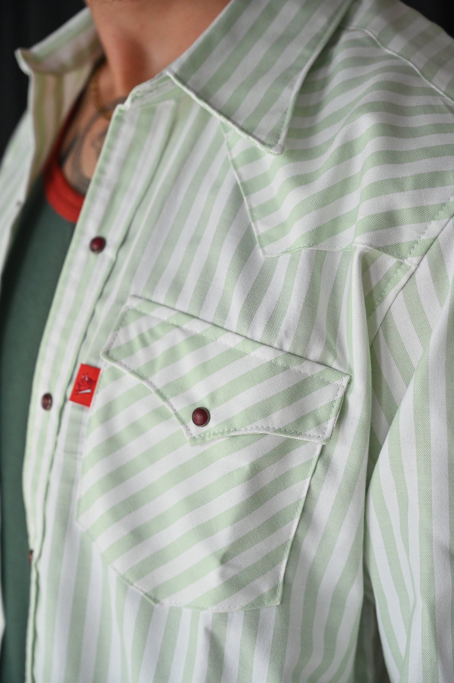 Camisa Vaquera 70's Sesgo Stripes